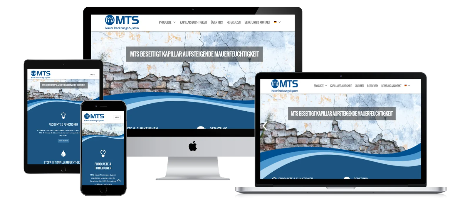 MTSys GmbH – WordPress Website auf Desktop, Tablet und Smartphone