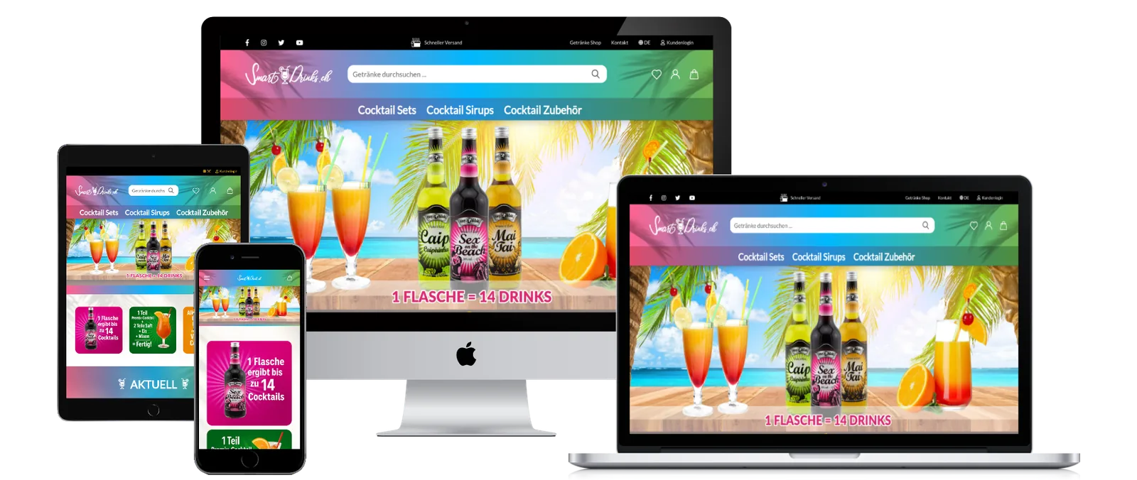 Kleeblattwerk GmbH – Gambio GX4 Website auf Desktop, Tablet und Smartphone